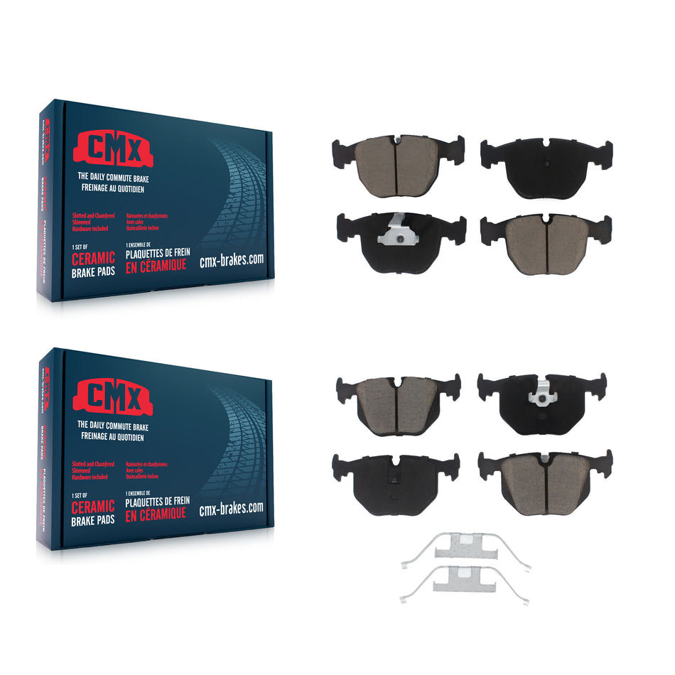 Front Rear Ceramic Brake Pads Kit For BMW X5 740iL Land Rover Range 740i M5 KCX-100319