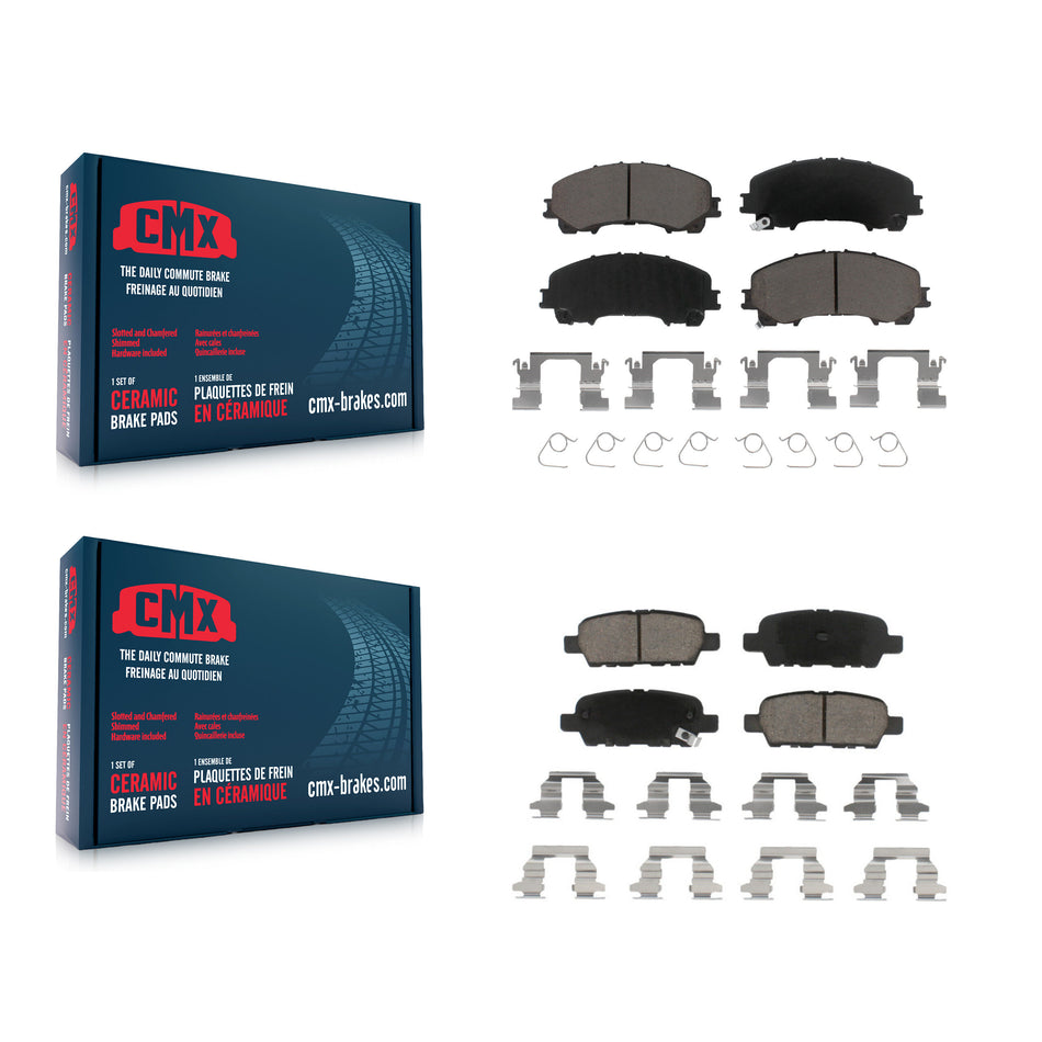 Front Rear Ceramic Brake Pads Kit For Nissan Rogue INFINITI Q50 QX50 Q60 KCX-100322
