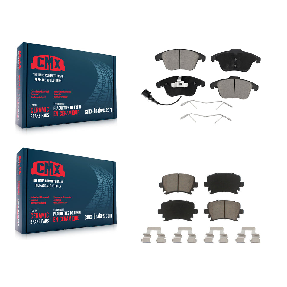 Front Rear Ceramic Brake Pads Kit For Volkswagen Tiguan Audi Q3 Limited Quattro KCX-100324