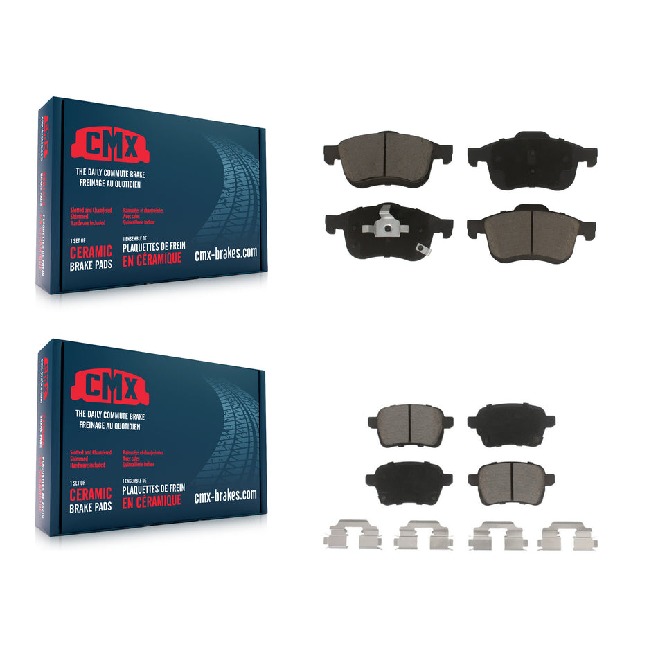 Front Rear Ceramic Brake Pads Kit For 2014-2020 Fiat 500L KCX-100342