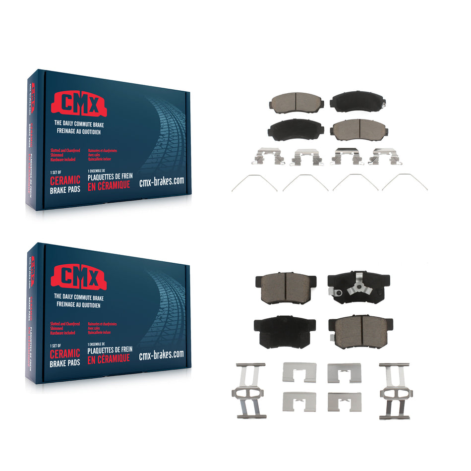 Front Rear Ceramic Brake Pads Kit For Honda CR-V Crosstour Accord KCX-100345