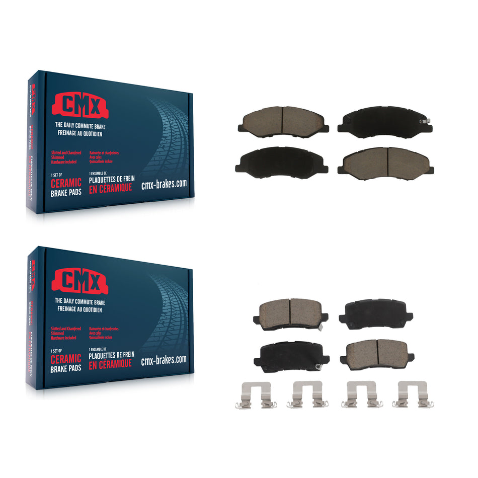 Front Rear Ceramic Brake Pads Kit For 2018-2023 Honda Odyssey KCX-100351