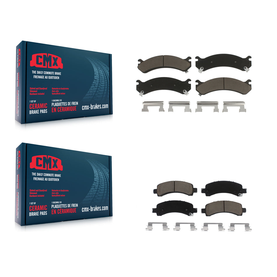 Front Rear Ceramic Brake Pads Kit For Chevrolet Express 3500 2500 GMC Savana 4500 KCX-100352