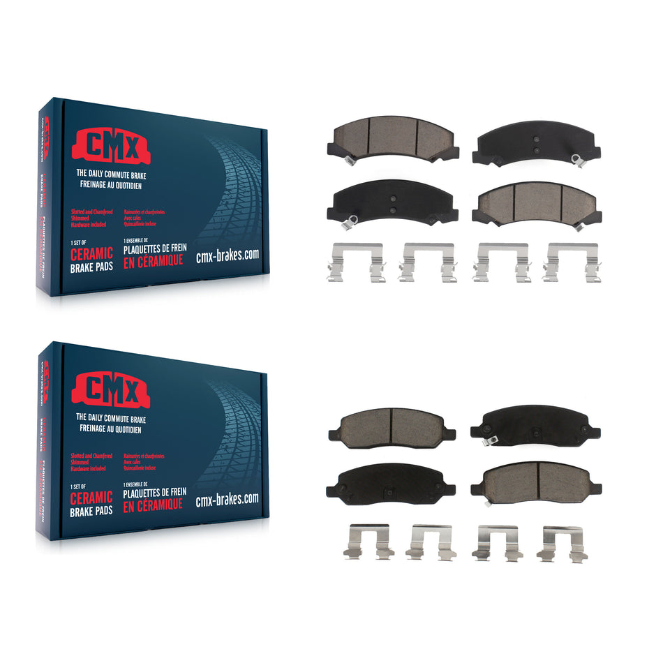 Front Rear Ceramic Brake Pads Kit For 2006-2011 Buick Lucerne Cadillac DTS KCX-100356