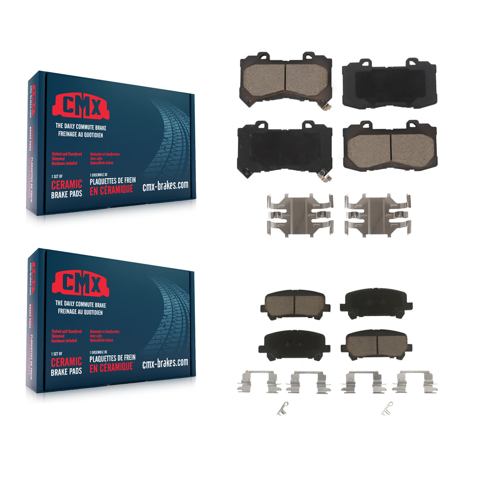 Front Rear Ceramic Brake Pads Kit For 2015-2020 Chevrolet Colorado GMC Canyon KCX-100375