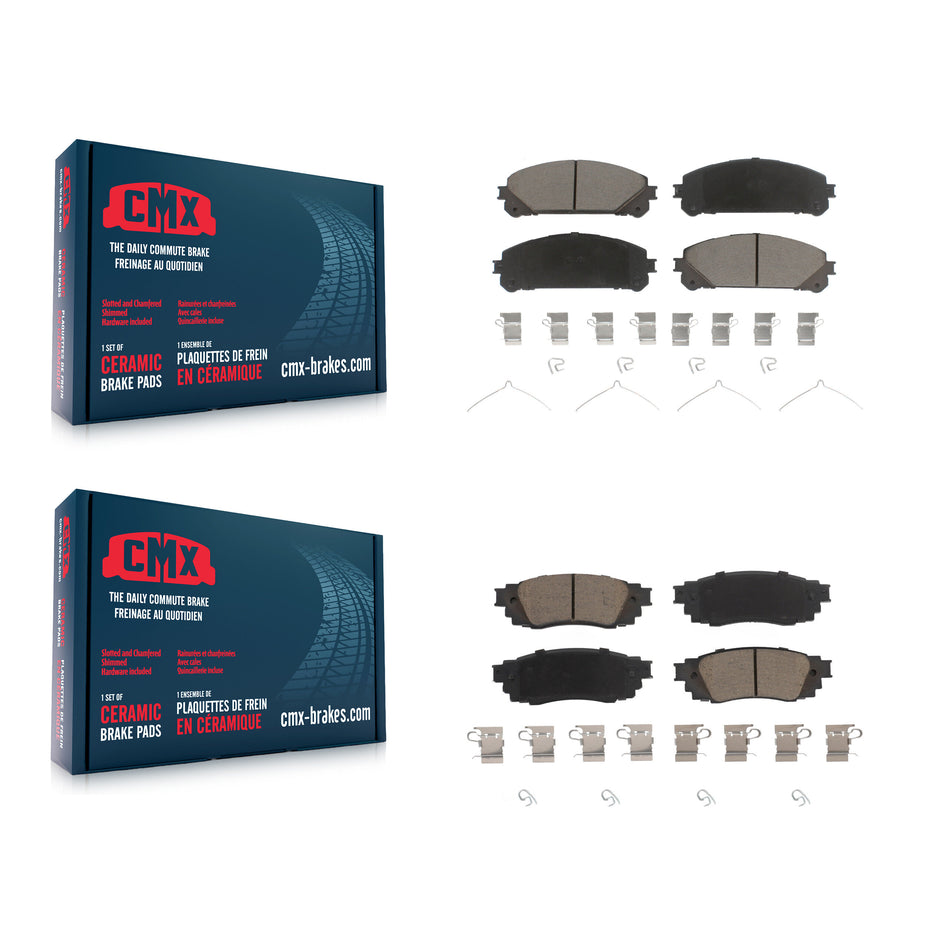 Front Rear Ceramic Brake Pads Kit For Lexus RX350 RX450h RX350L RX450hL KCX-100386