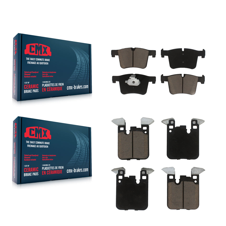 Front Rear Ceramic Brake Pads Kit For 2014-2015 BMW 328i GT xDrive 328d With Blue Painted Calipers KCX-100390
