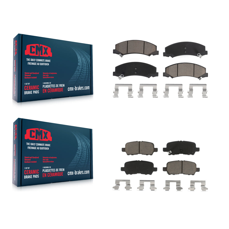 Front Rear Ceramic Brake Pads Kit For Chevrolet Impala Limited KCX-100398