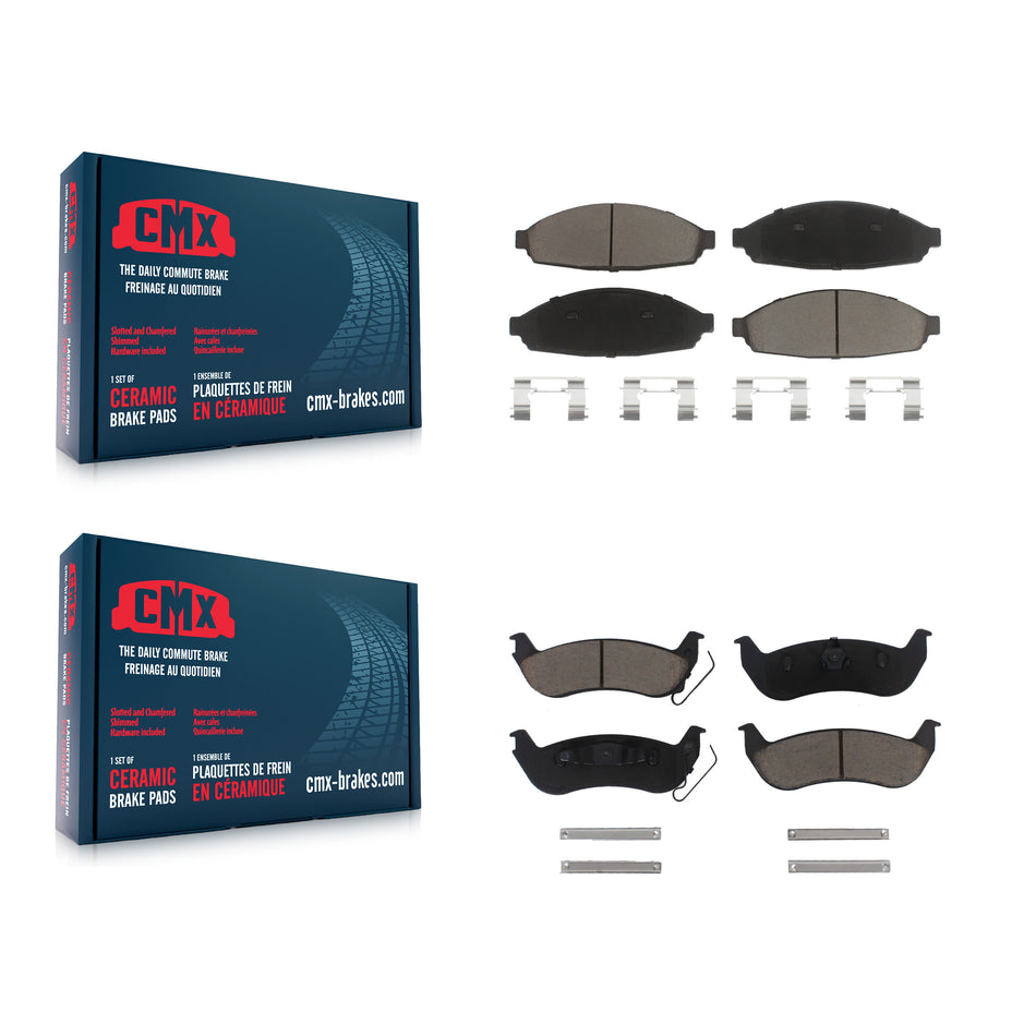 Front Rear Ceramic Brake Pads Kit For Ford Crown Victoria Mercury Grand Marquis Lincoln Town Car Marauder KCX-100405