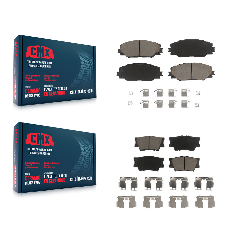 Front Rear Ceramic Brake Pads Kit For Toyota RAV4 Matrix Pontiac Vibe KCX-100429