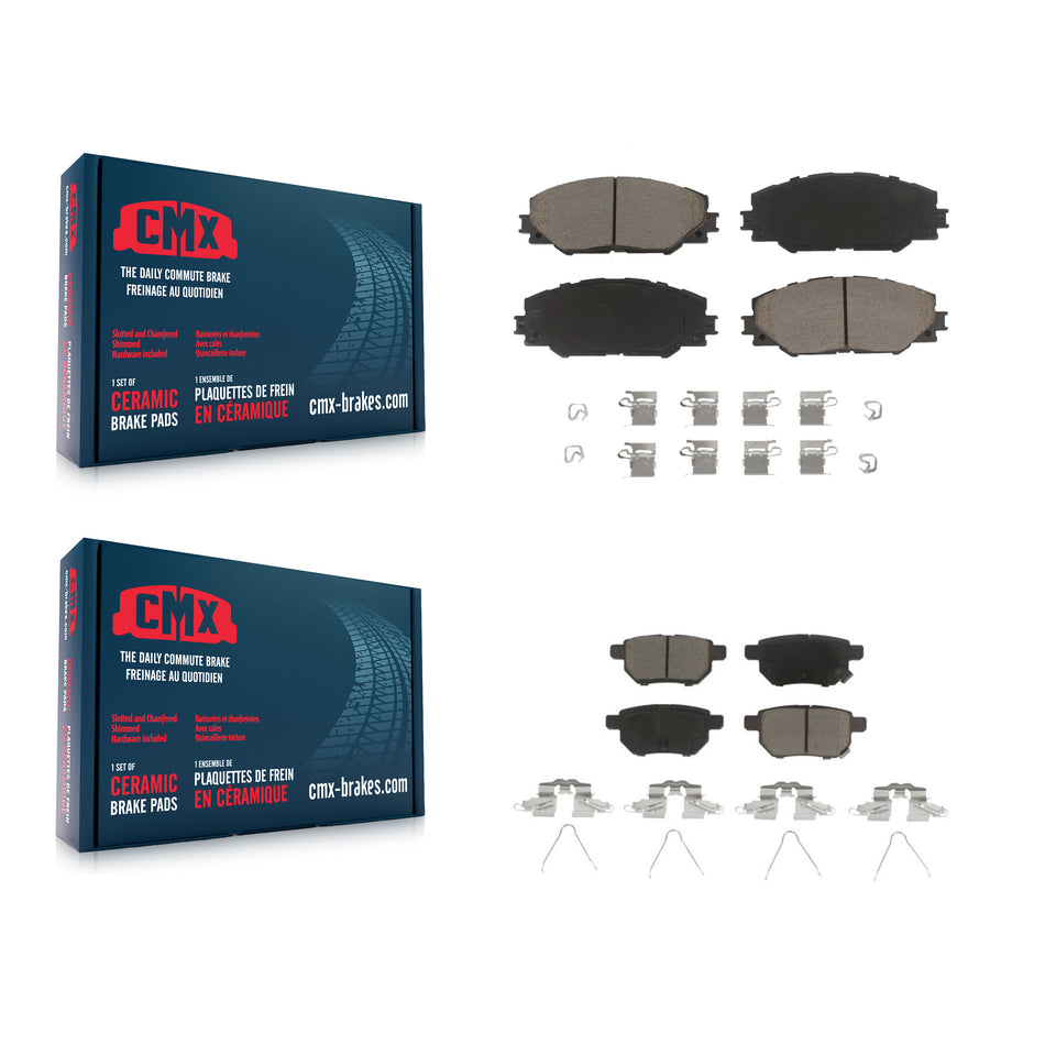 Front Rear Ceramic Brake Pads Kit For Scion Toyota tC Matrix Pontiac Vibe Corolla iM KCX-100431