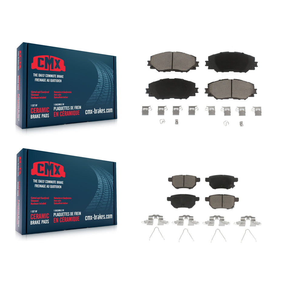 Front Rear Ceramic Brake Pads Kit For Toyota Corolla Scion xB Matrix Pontiac Vibe KCX-100432