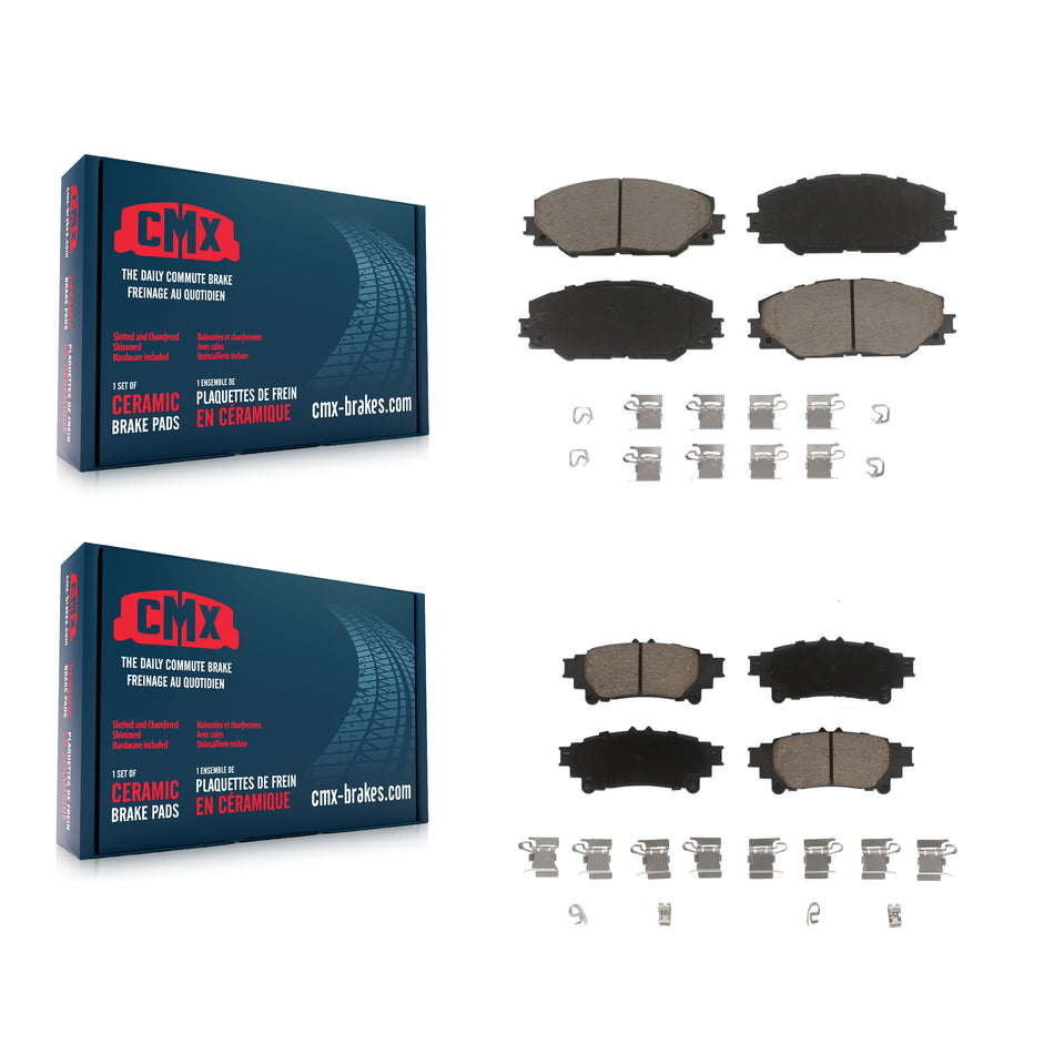 Front Rear Ceramic Brake Pads Kit For 2016-2019 Toyota Mirai KCX-100433