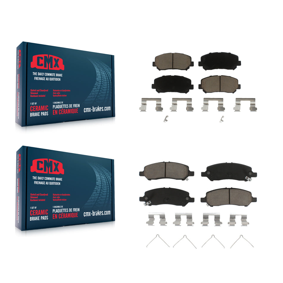 Front Rear Ceramic Brake Pads Kit For 2013-2016 Dodge Dart KCX-100436