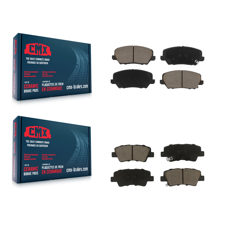 Front Rear Ceramic Brake Pads Kit For Kia Forte Forte5 Hyundai Veloster KCX-100444