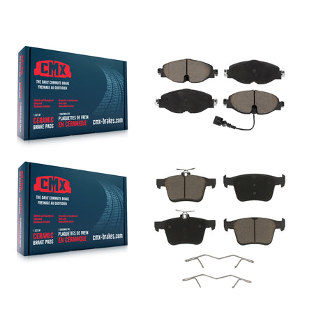 Front Rear Ceramic Brake Pads Kit For Volkswagen Jetta Taos Audi A3 Quattro e-Golf e-tron KCX-100448