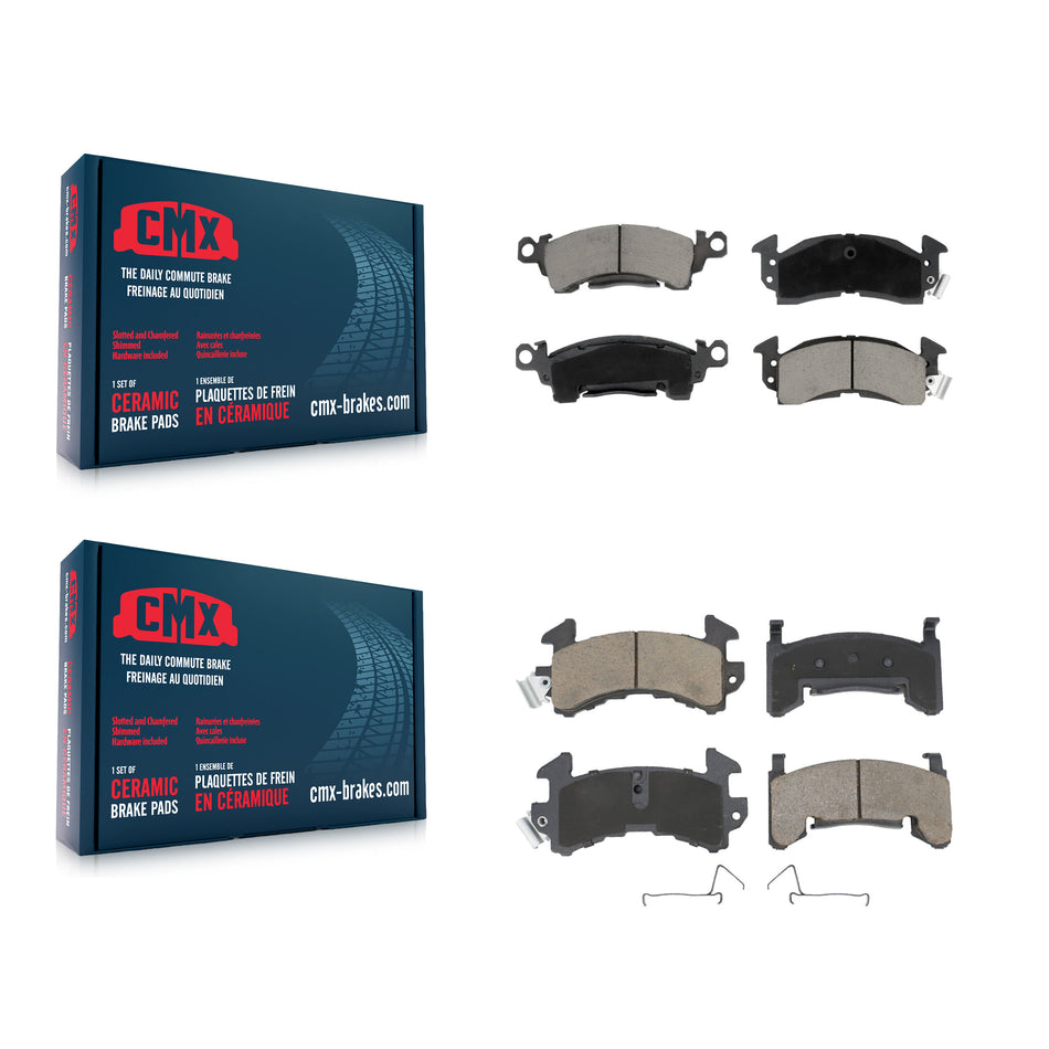 Front Rear Ceramic Brake Pads Kit For Cadillac DeVille Pontiac Firebird Fleetwood Commercial Chassis KCX-100464