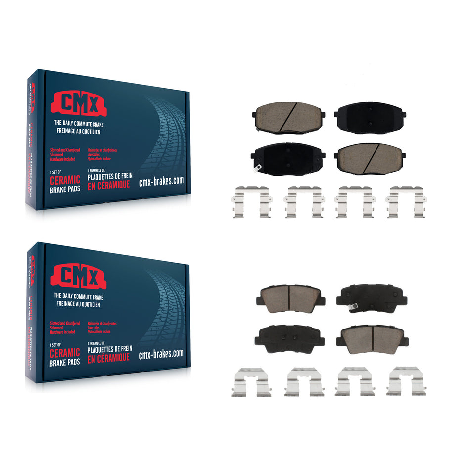 Front Rear Ceramic Brake Pads Kit For 2014-2016 Kia Soul KCX-100470