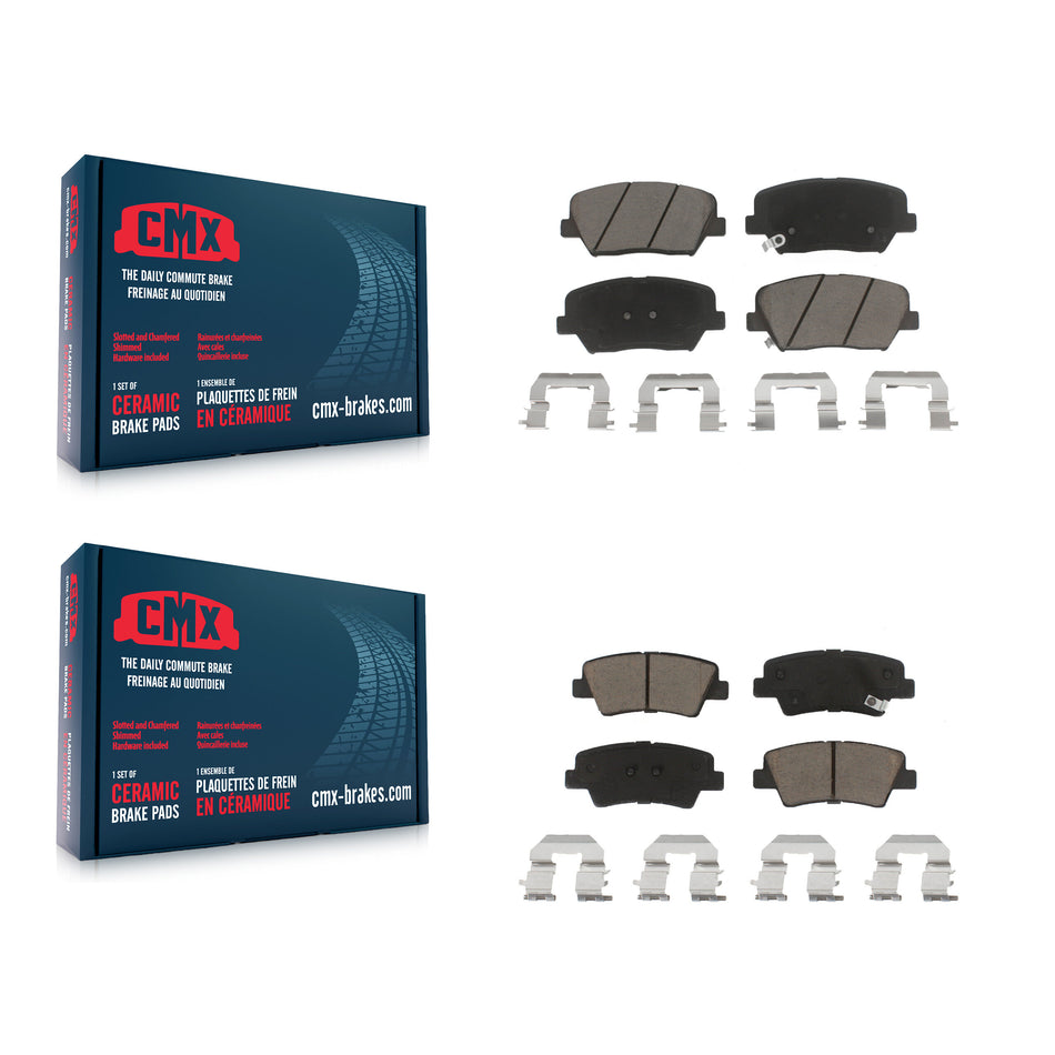 Front Rear Ceramic Brake Pads Kit For 2012-2017 Hyundai Azera KCX-100481