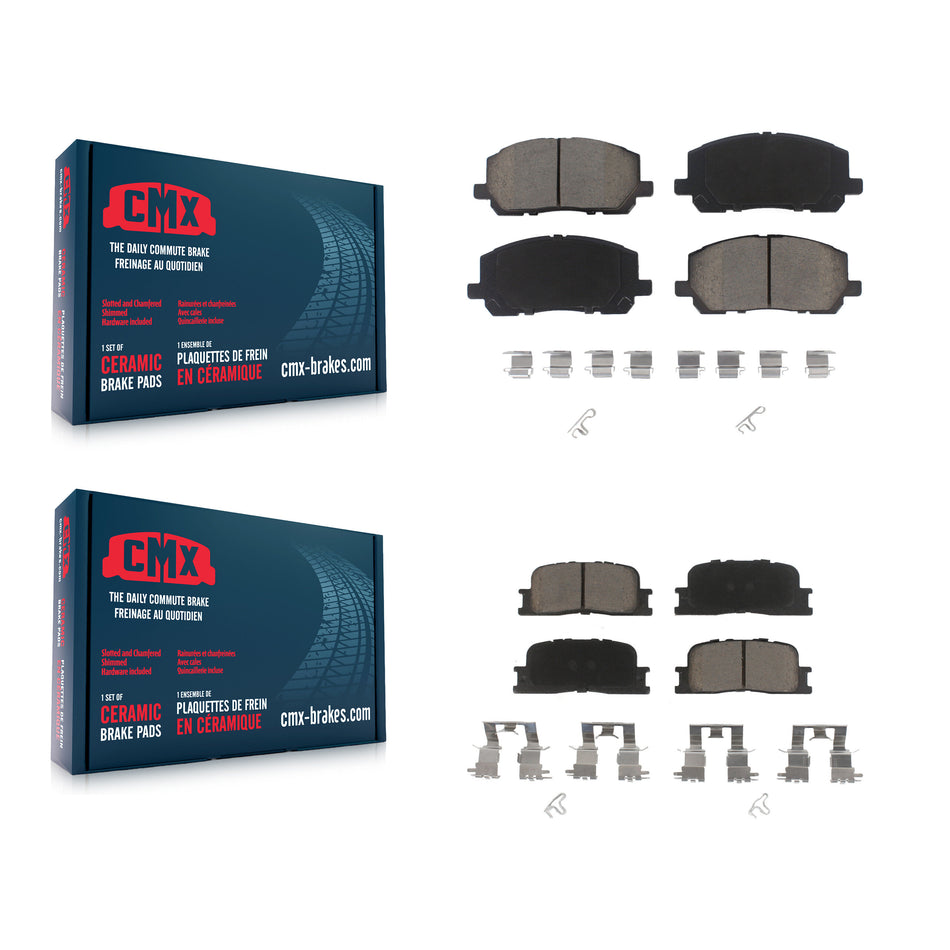 Front Rear Ceramic Brake Pads Kit For 2001-2003 Toyota Highlander KCX-100487