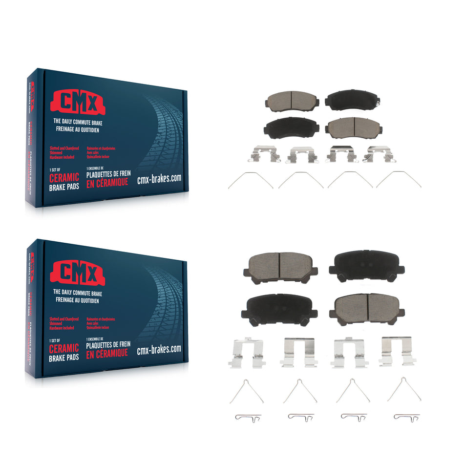 Front Rear Ceramic Brake Pads Kit For 2011-2017 Honda Odyssey KCX-100491