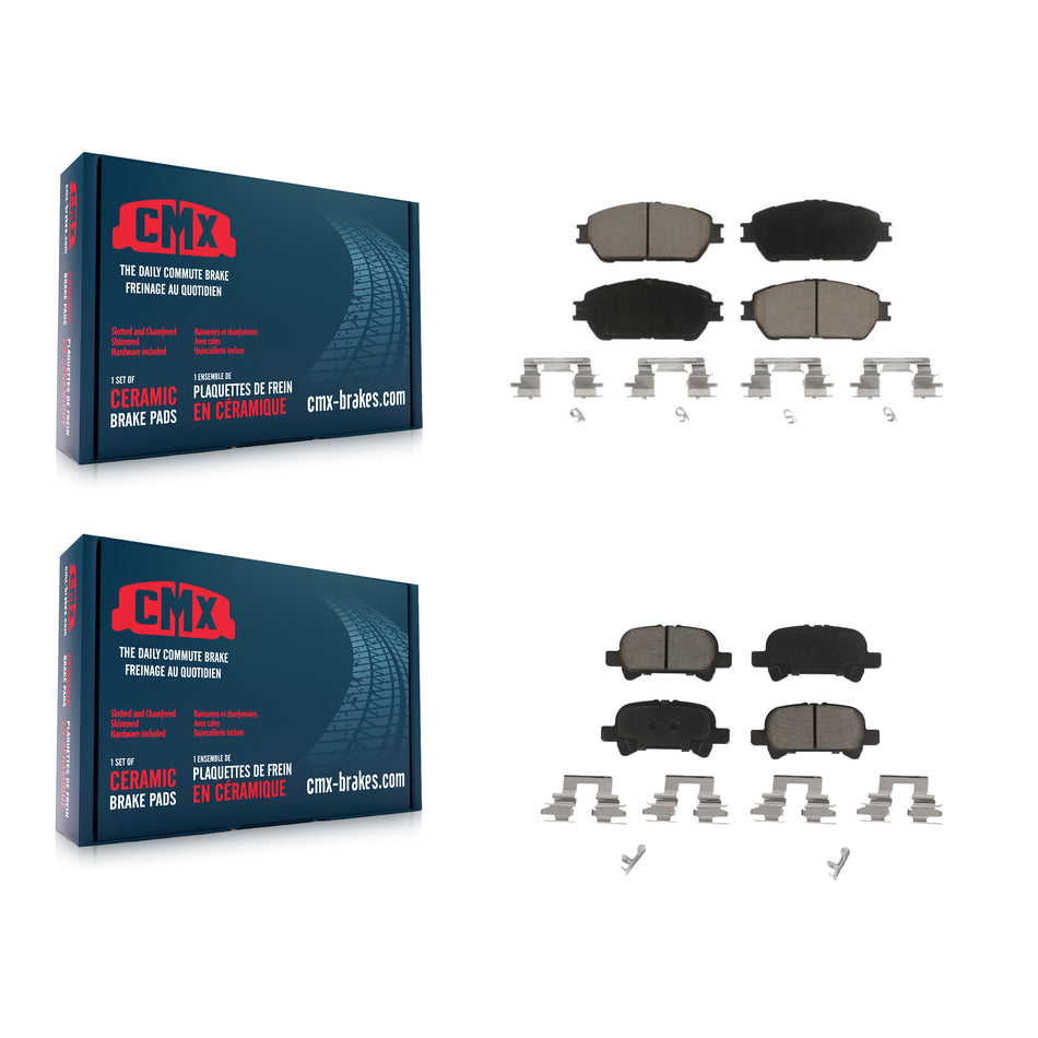 Front Rear Ceramic Brake Pads Kit For Toyota Camry Avalon Solara KCX-100495