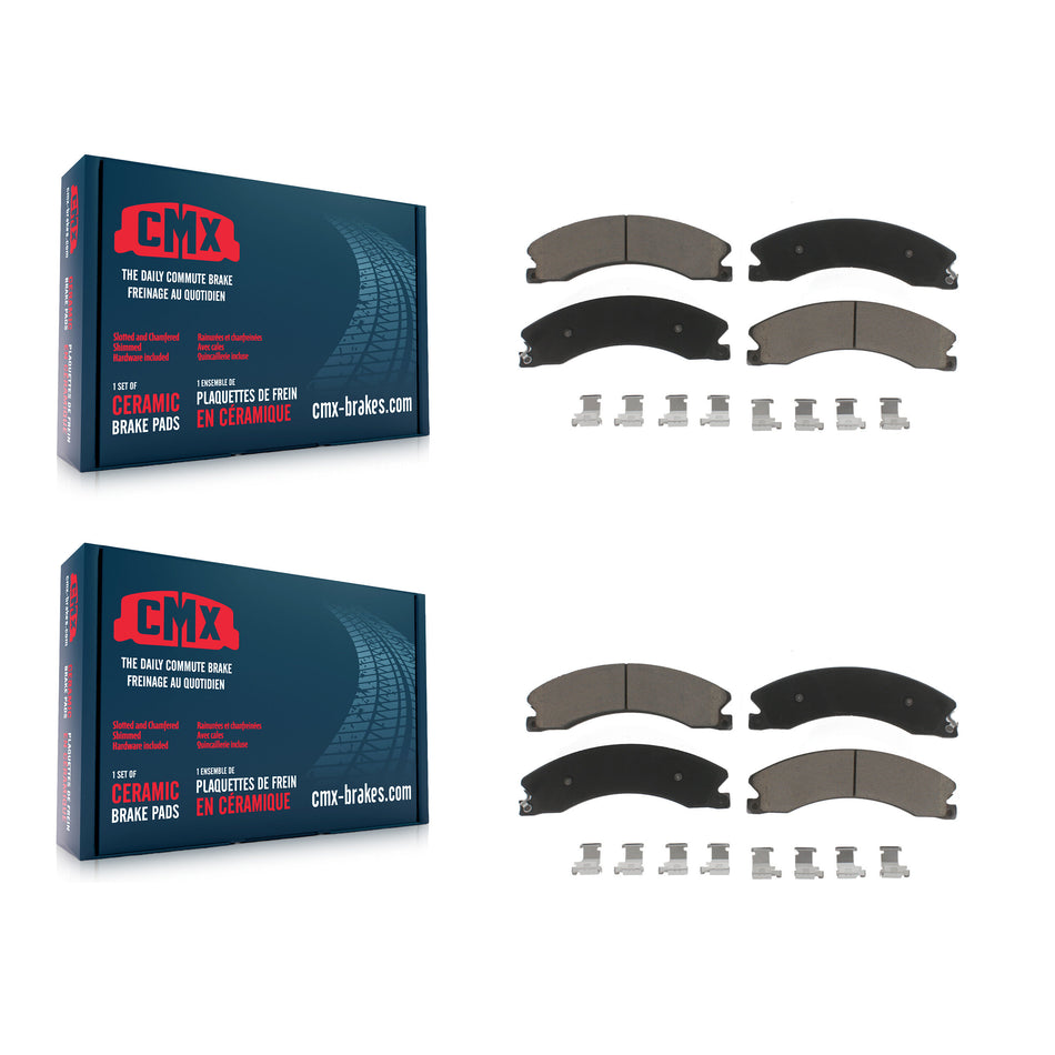 Front Rear Ceramic Brake Pads Kit For Chevrolet Silverado 2500 HD GMC Sierra 3500 Suburban KCX-100501