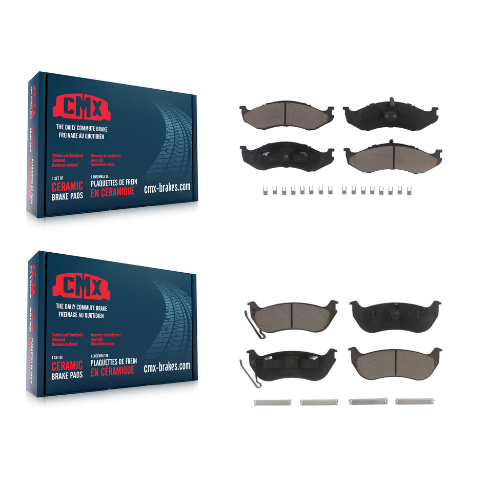 Front Rear Ceramic Brake Pads Kit For Jeep Wrangler TJ KCX-100511