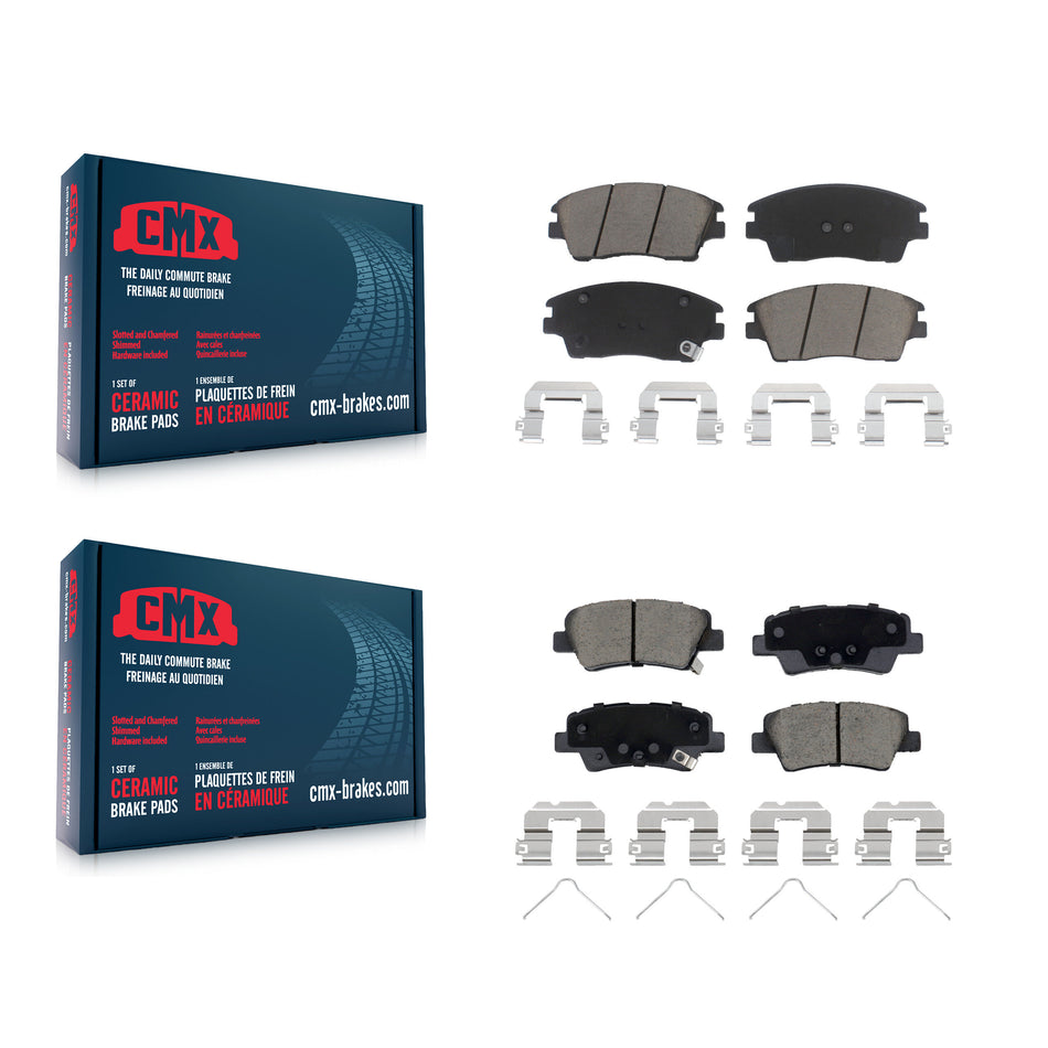 Front Rear Ceramic Brake Pads Kit For Kia Sportage Hyundai Tucson KCX-100540