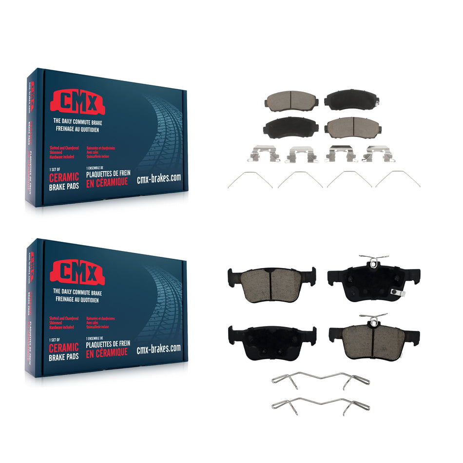 Front Rear Ceramic Brake Pads Kit For Acura RDX TLX KCX-100551