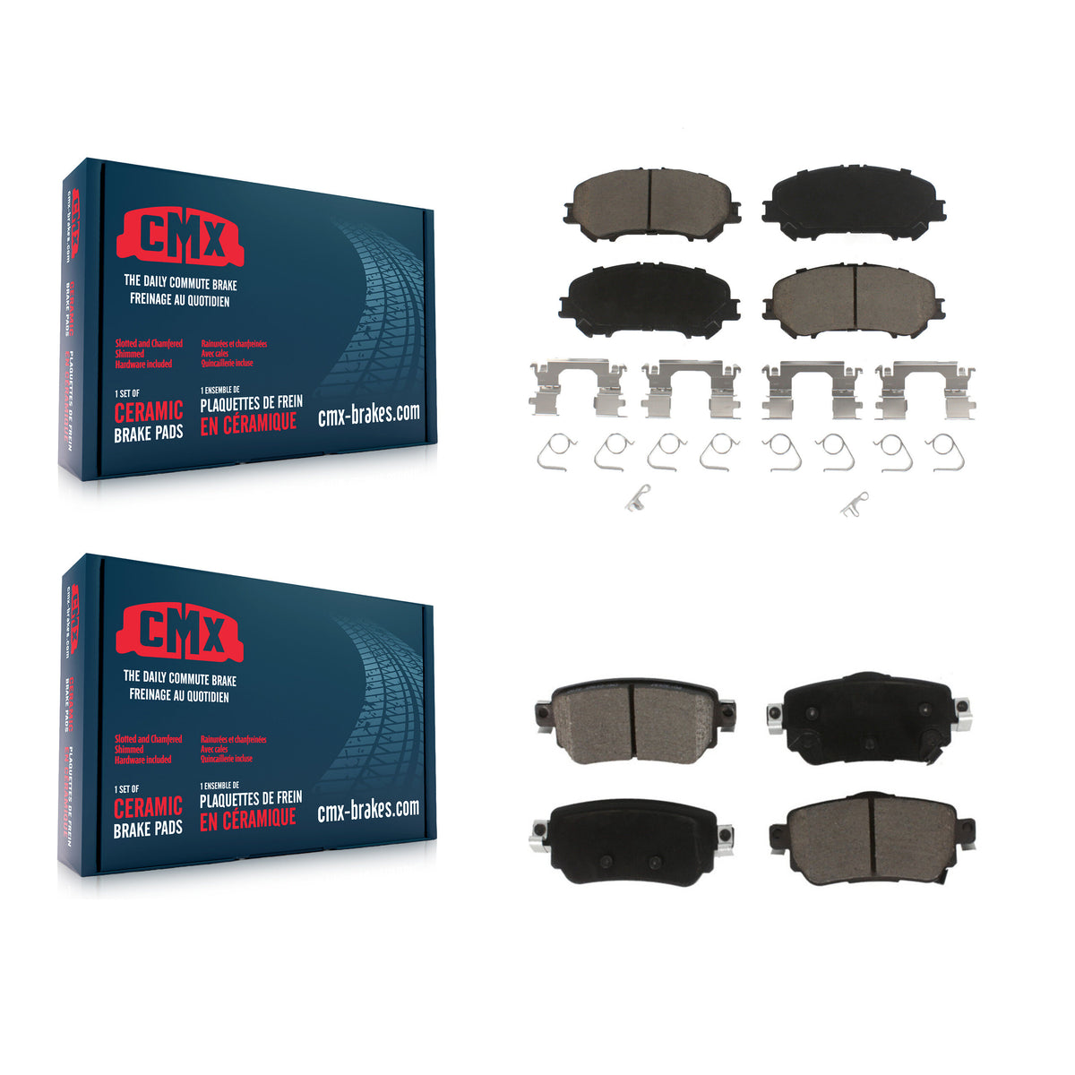 Front Rear Ceramic Brake Pads Kit For Nissan Rogue Sport Qashqai KCX-100558
