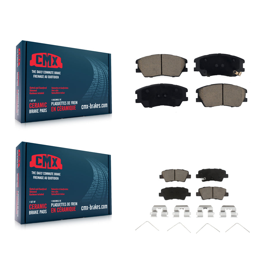 Front Rear Ceramic Brake Pads Kit For 2020-2022 Kia Soul Turbocharged KCX-100560