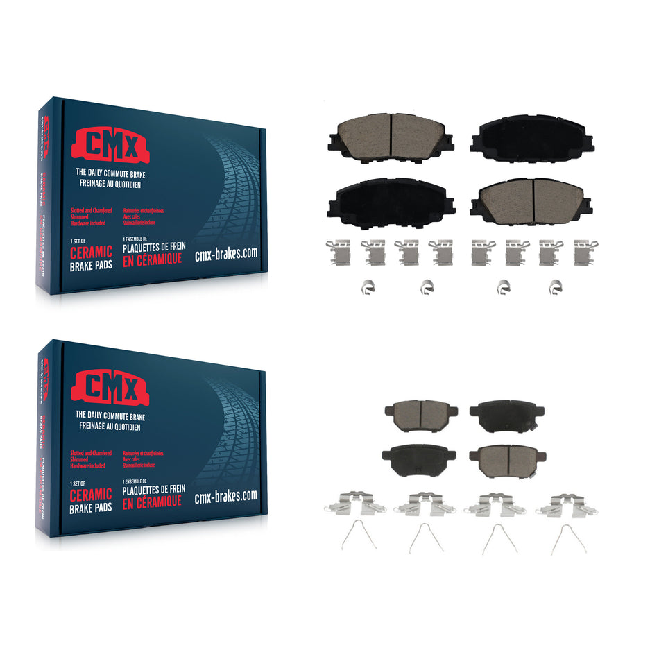 Front Rear Ceramic Brake Pads Kit For Toyota Corolla Prius Prime KCX-100561