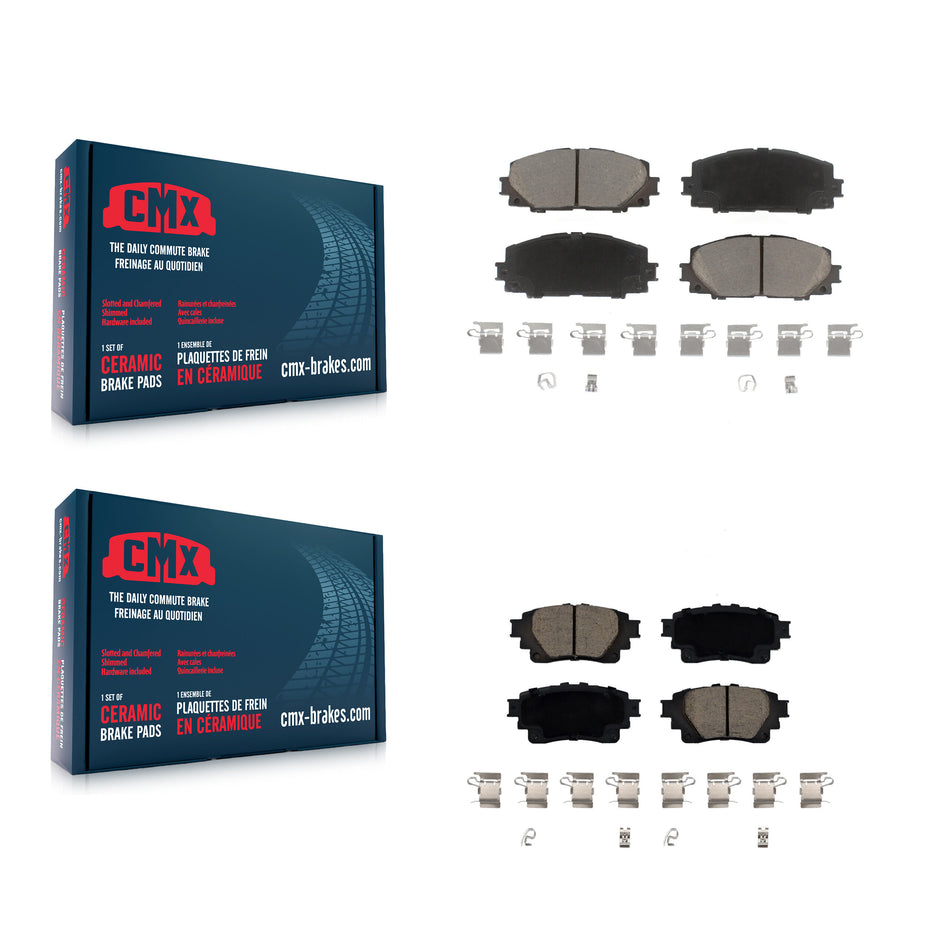 Front Rear Ceramic Brake Pad Kit For 2020-2022 Toyota Corolla With Electric Parking KCX-100567