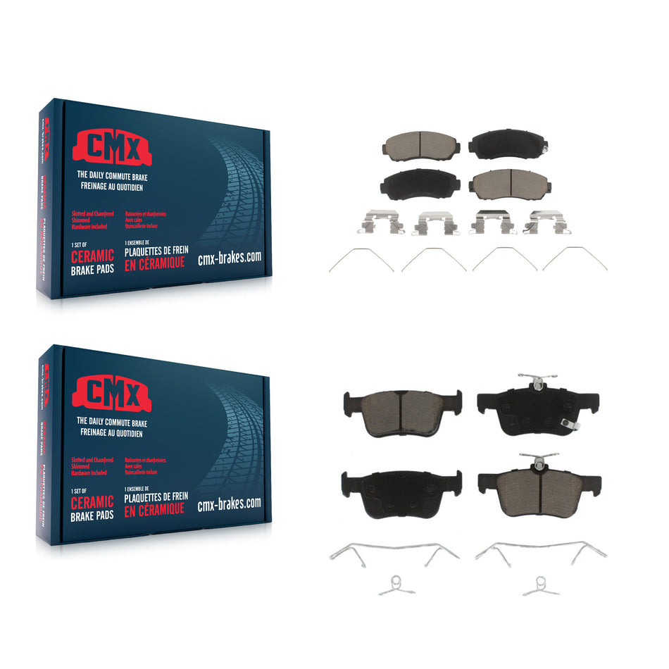 Front Rear Ceramic Brake Pads Kit For 2019-2021 Acura RDX KCX-100568