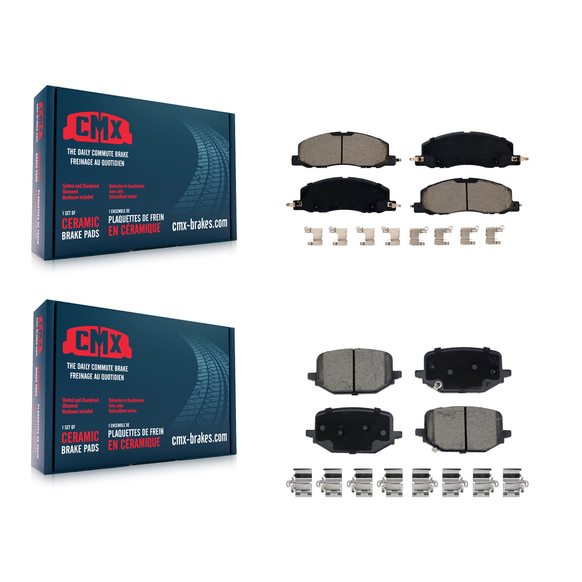 Front Rear Ceramic Brake Pads Kit For Lincoln Aviator KCX-100569