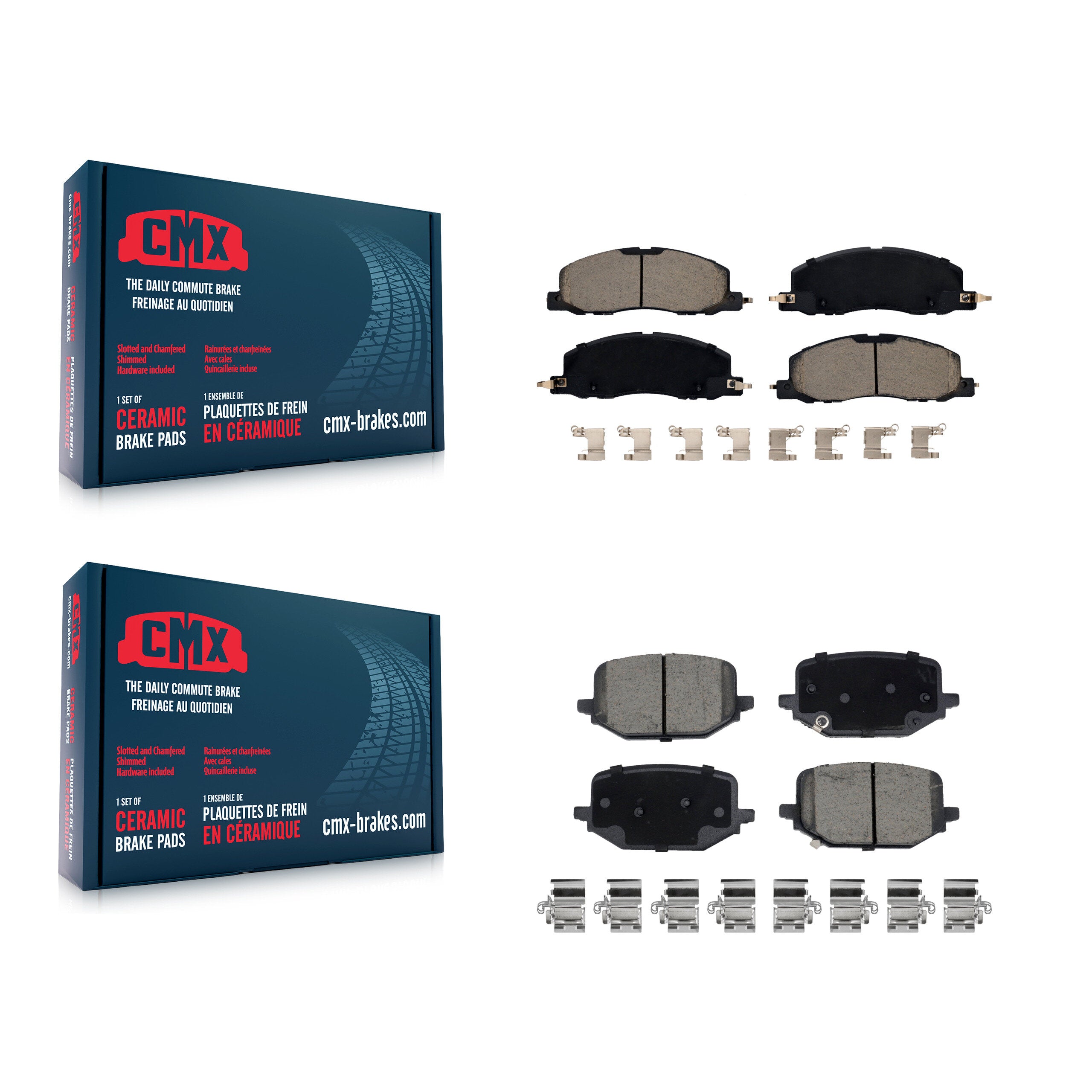 Front Rear Ceramic Brake Pads Kit For Lincoln Aviator KCX-100569