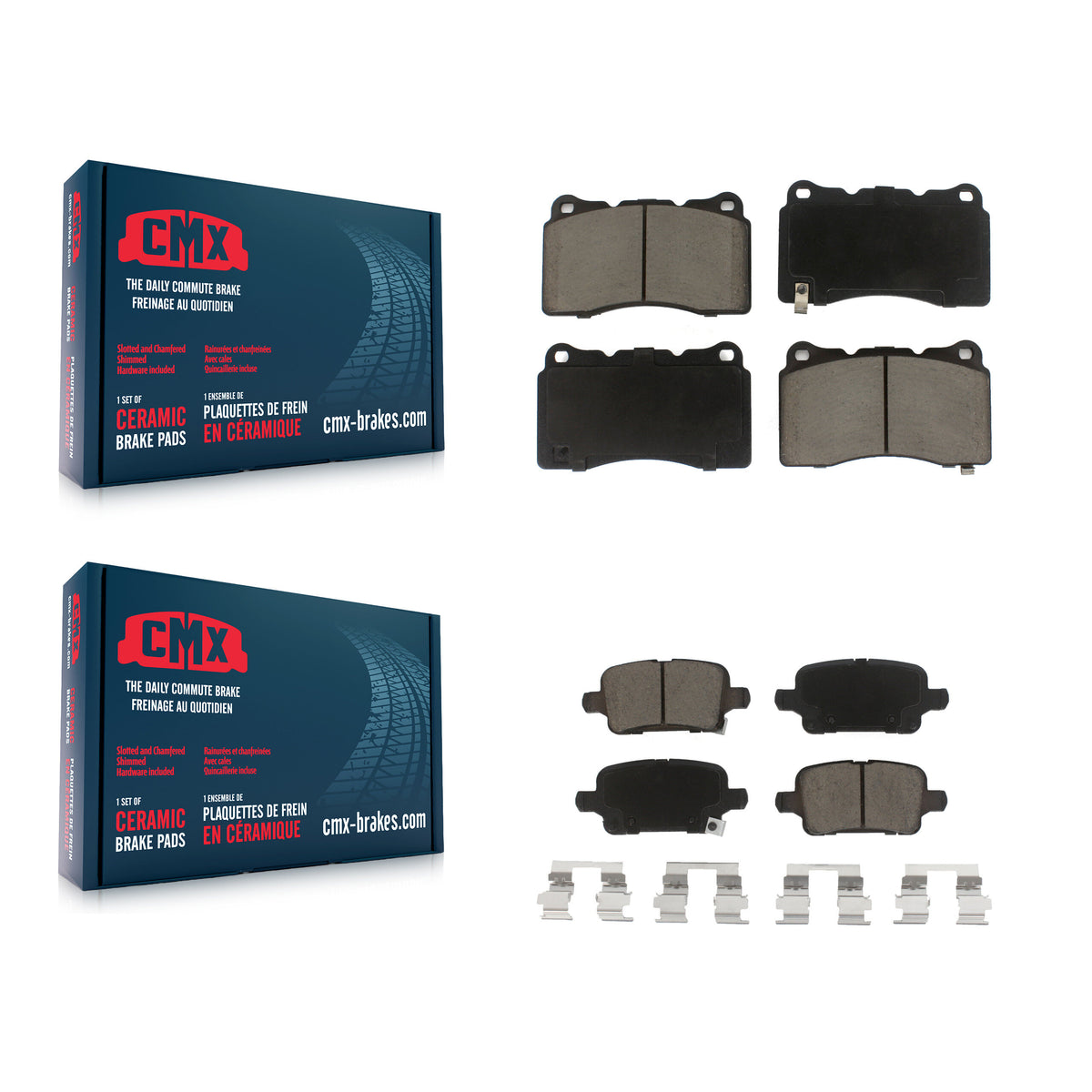 Front Rear Ceramic Brake Pads Kit For Buick Regal Sportback TourX KCX-100570