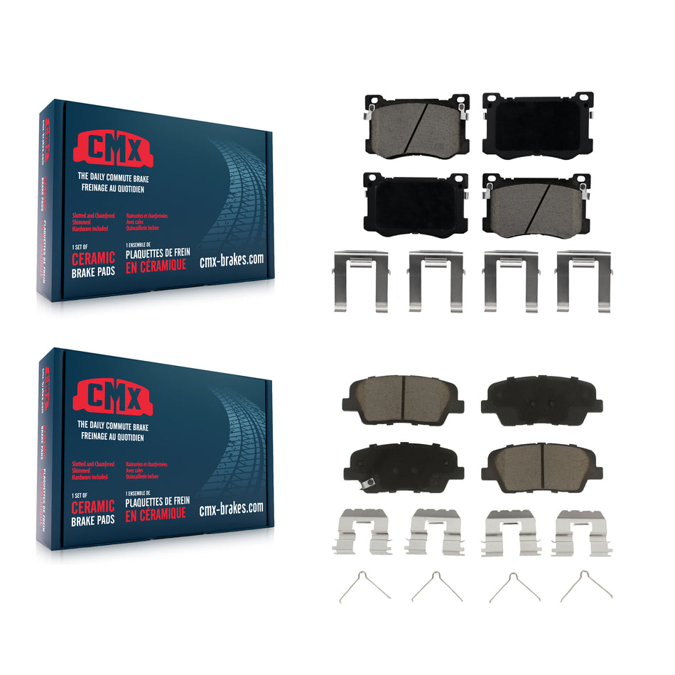 Front Rear Ceramic Brake Pads Kit For 2018-2020 Genesis G80 3.3L KCX-100576
