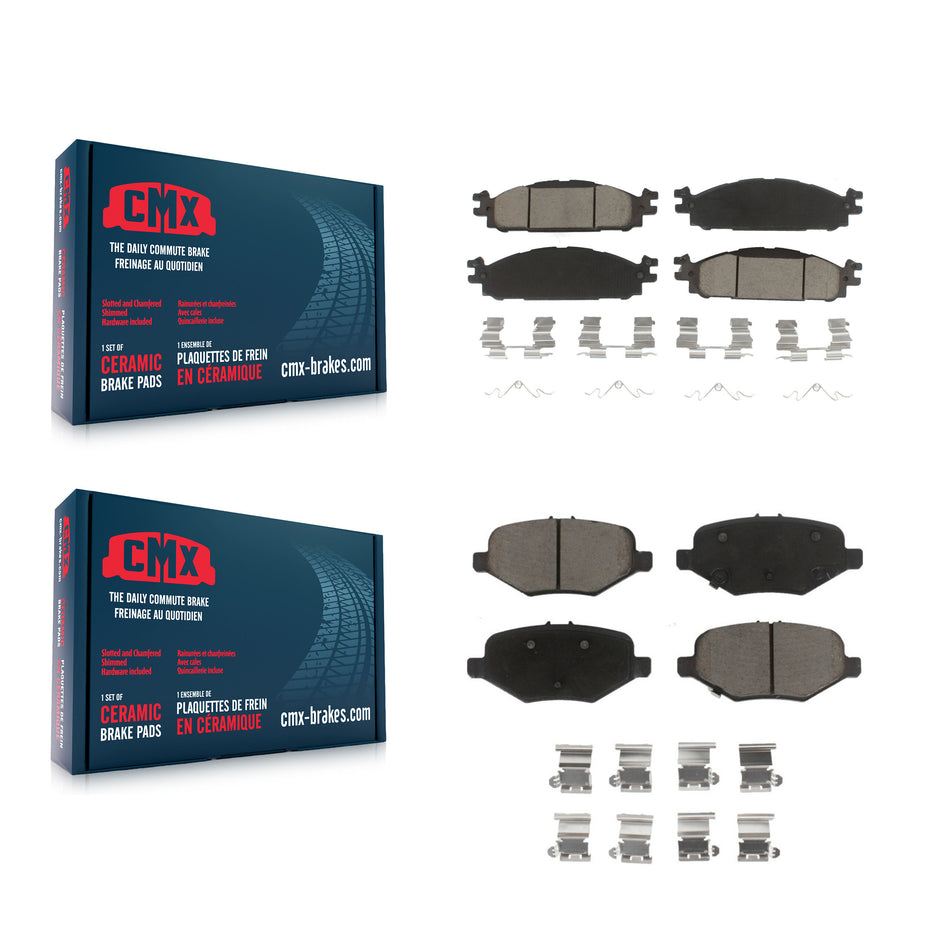 Front Rear Ceramic Brake Pads Kit For 2015 Ford Explorer Without Heavy Duty Brakes KCX-100580