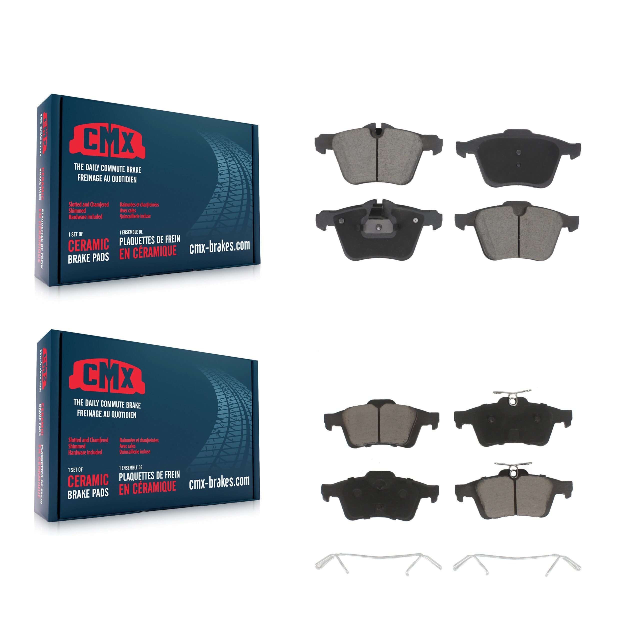Front Rear Ceramic Brake Pads Kit For Jaguar XF XJ XKR XK Super V8 KCX-100586