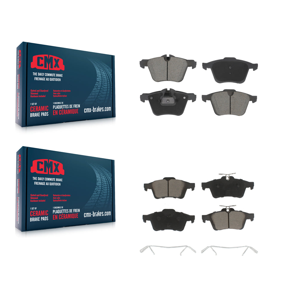 Front Rear Ceramic Brake Pads Kit For Jaguar XF XJ XKR XK Super V8 KCX-100586