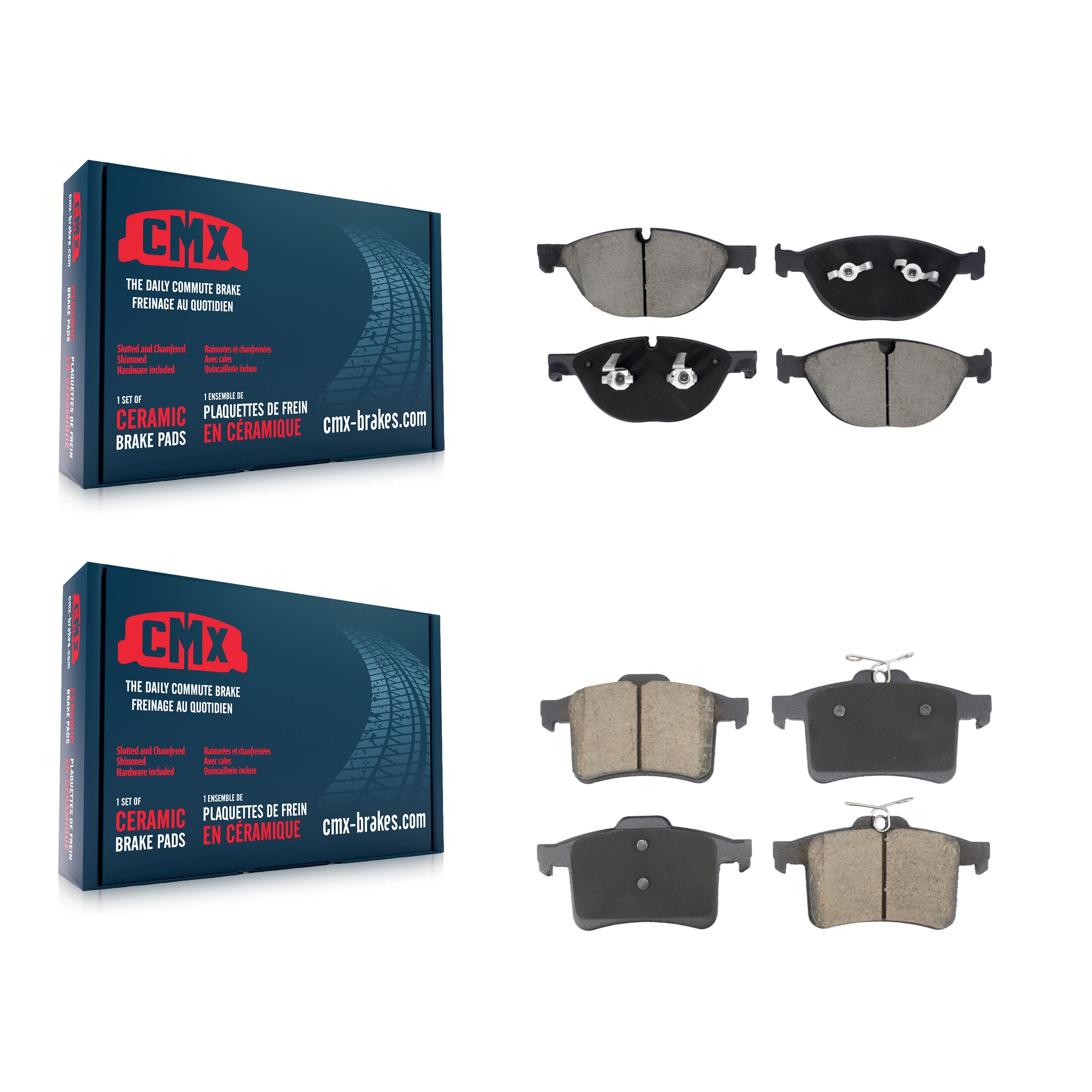 Front Rear Ceramic Brake Pads Kit For Jaguar XF XJ XKR XFR XKR-S XFR-S XJR KCX-100587