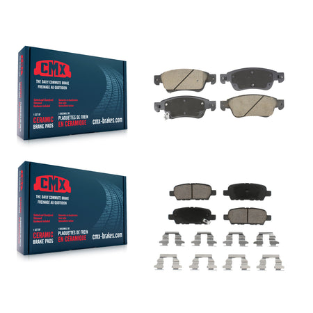 Front Rear Ceramic Brake Pads Kit For INFINITI G35 Q60 With Single Piston Caliper KCX-100589