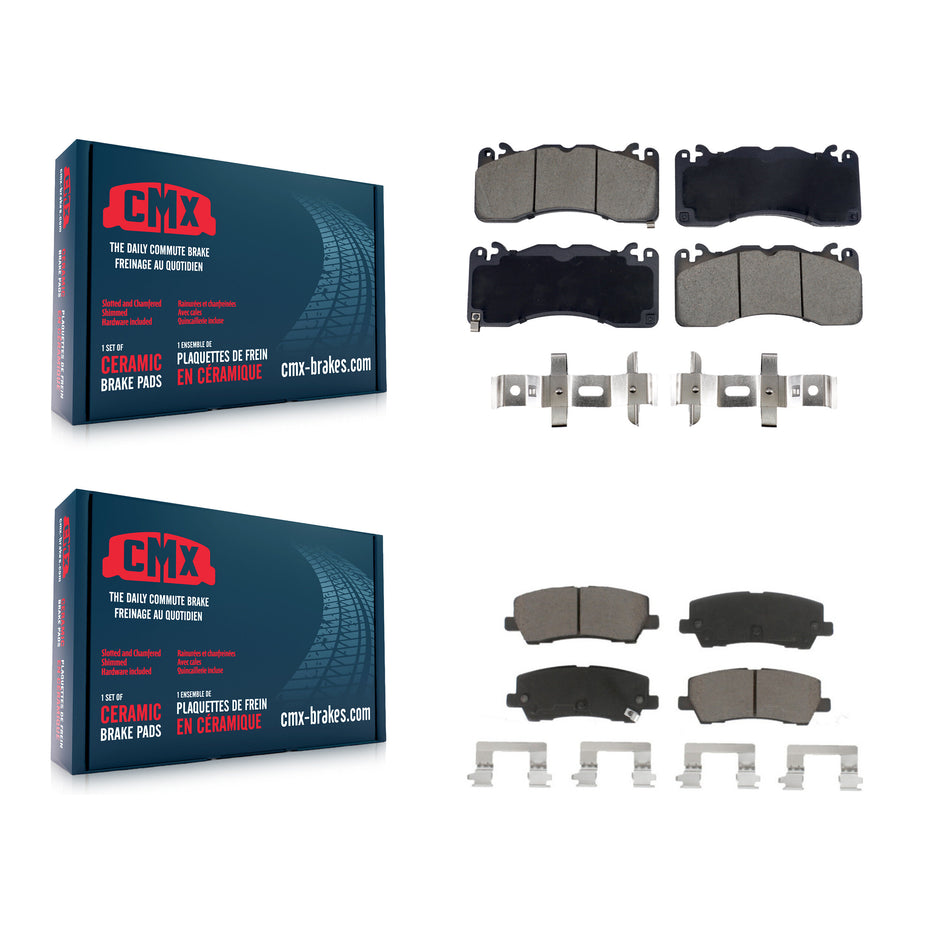 Front Rear Ceramic Brake Pads Kit For 2015 Ford Mustang 3.7L With Brembo Brakes KCX-100591