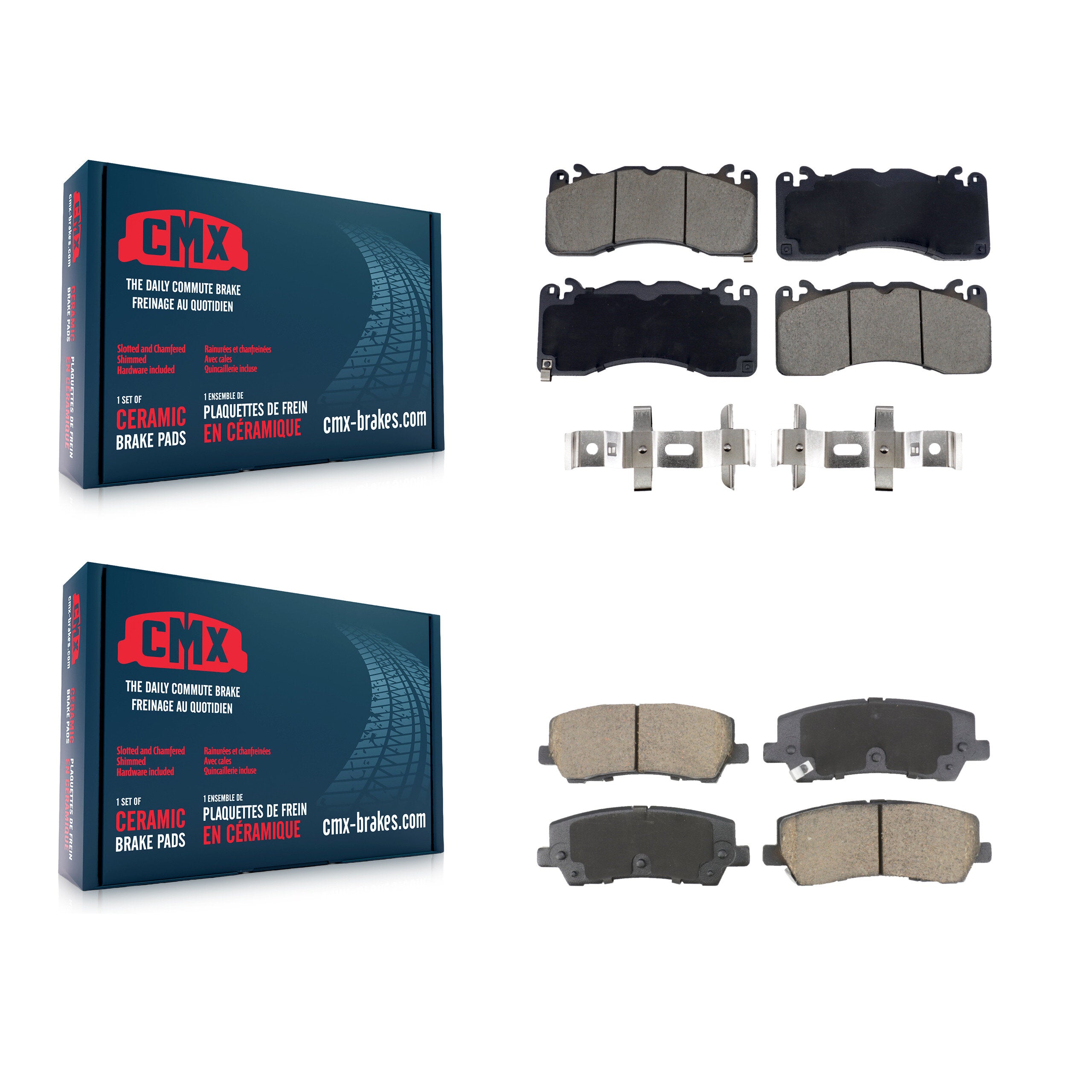 Front Rear Ceramic Brake Pads Kit For Ford Mustang KCX-100592