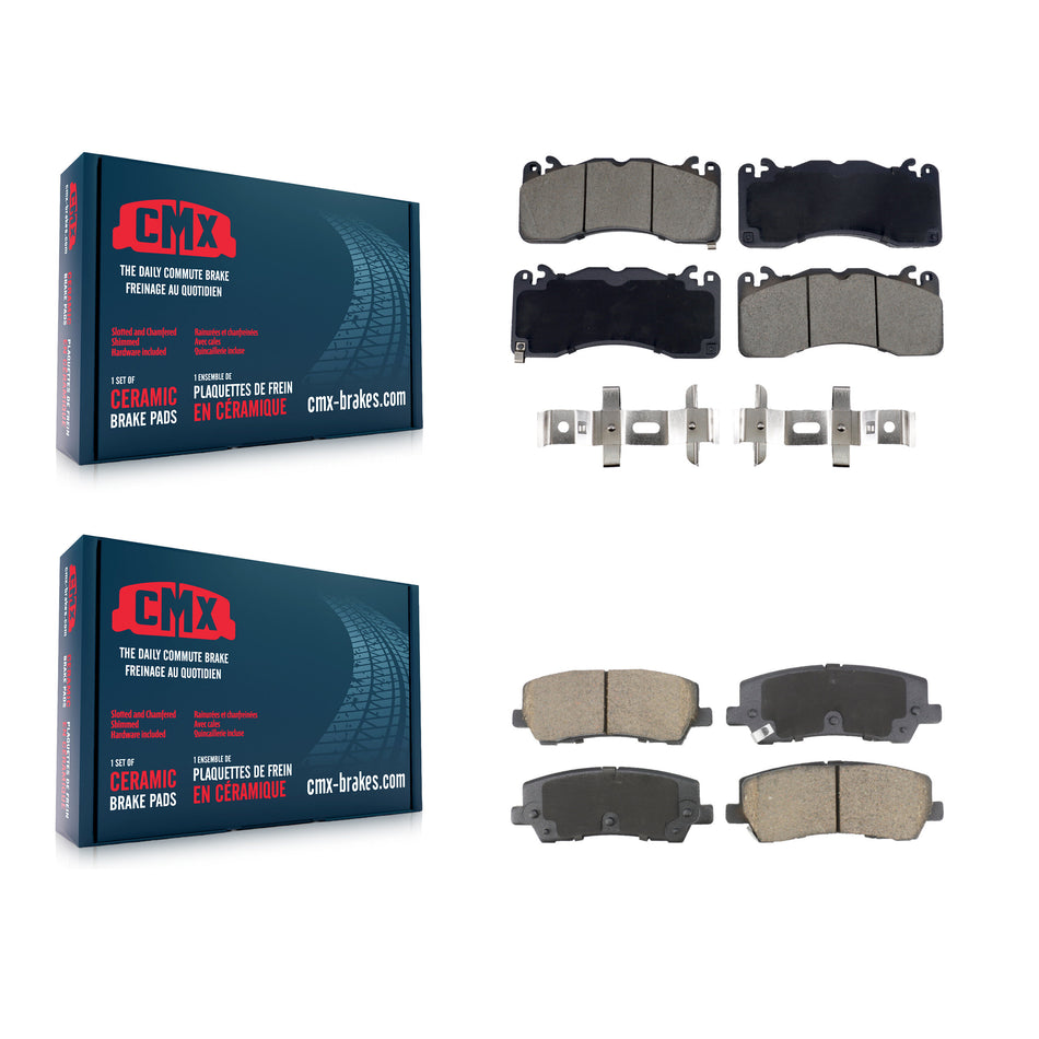 Front Rear Ceramic Brake Pads Kit For Ford Mustang KCX-100592