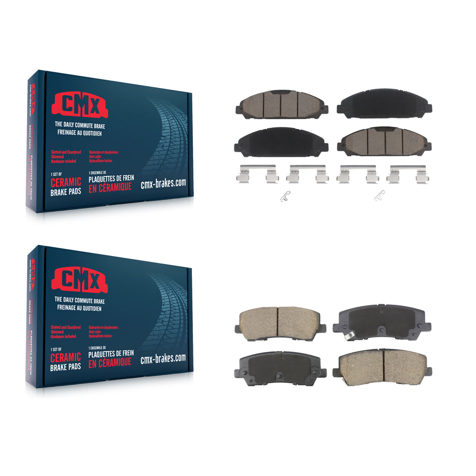 Front Rear Ceramic Brake Pads Kit For 2021 Ford Mustang 5.0L KCX-100593