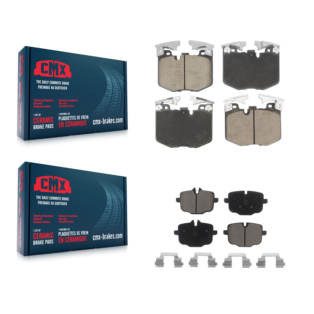 Front Rear Ceramic Brake Pads Kit For BMW X3 X5 X4 530i xDrive X7 540i iX 640i Gran 750i KCX-100595