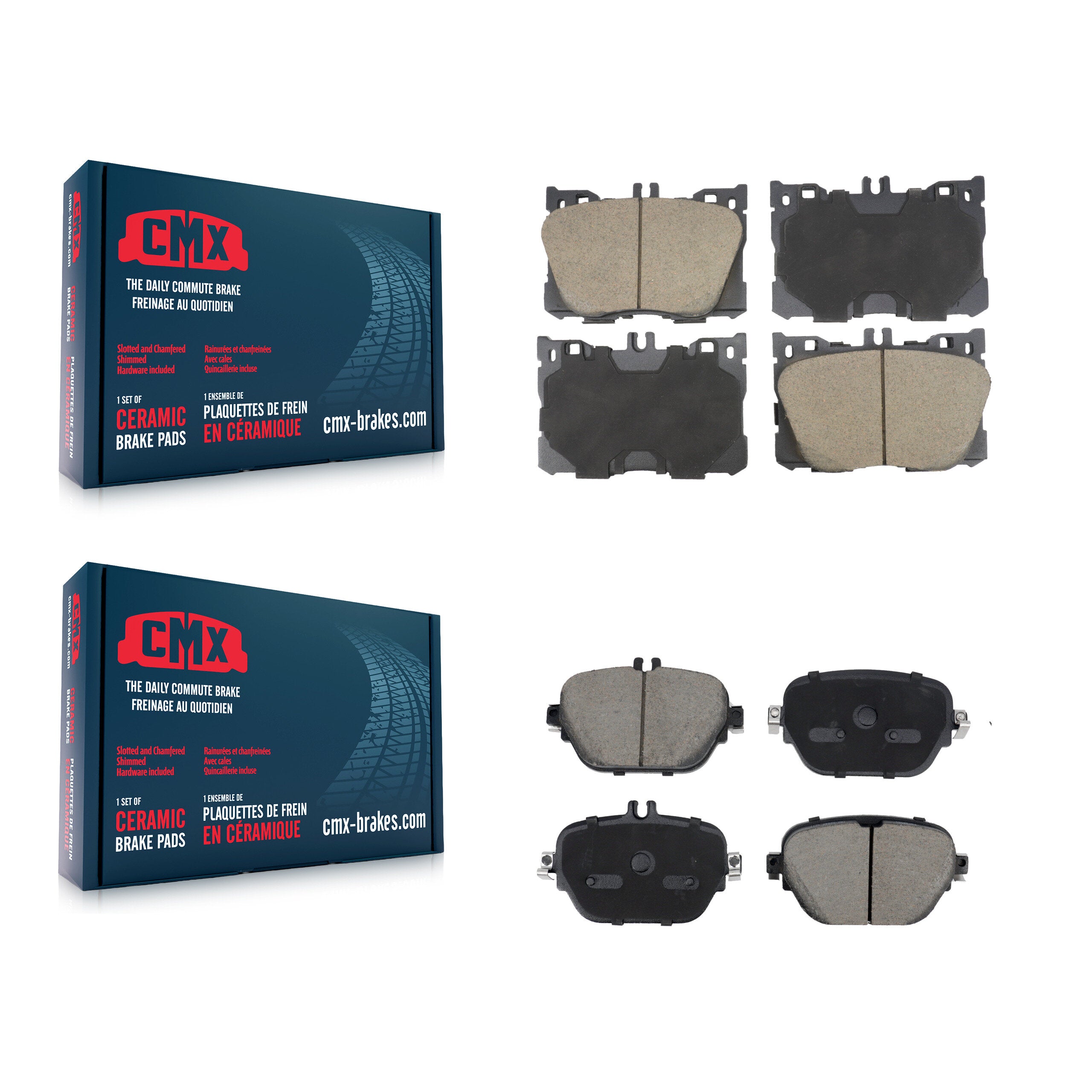 Front Rear Ceramic Brake Pads Kit For Mercedes-Benz E400 E450 E53 AMG E43 CLS450 KCX-100598